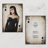 Reine de Pique - Carte de Visite (Devant / Derrière)