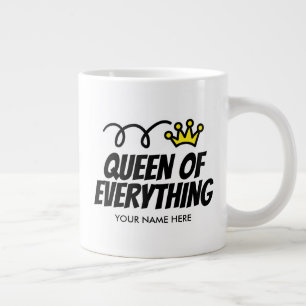 Reine de Tout mug extra large cadeau géant