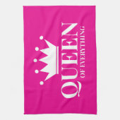 Reine de tout neon rose serviette de cuisine cadea (Vertical)