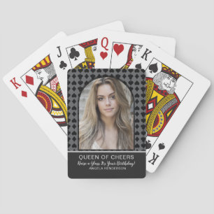 Reine des Acclamations Cartes à jouer d'anniversai