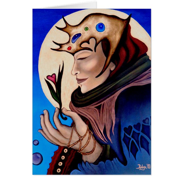 "Reine des coeurs "+ Carte d'art (Devant)