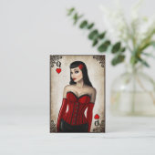 Reine des coeurs - carte de visite (Debout devant)