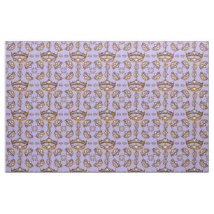 Reine des Coeurs couronnes et tissu de perwinkle d