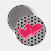 Reine des coeurs Polka Dot Magnet (Recto/Verso)