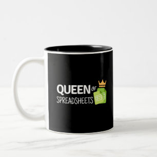 Reine des feuilles de calcul Tone deux tones tasse
