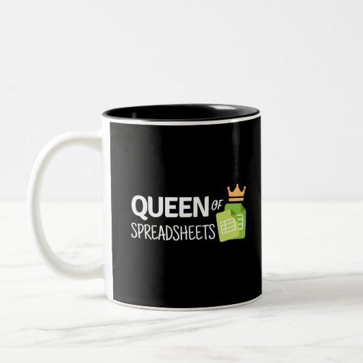 Reine des feuilles de calcul Tone deux tones tasse (Gauche)