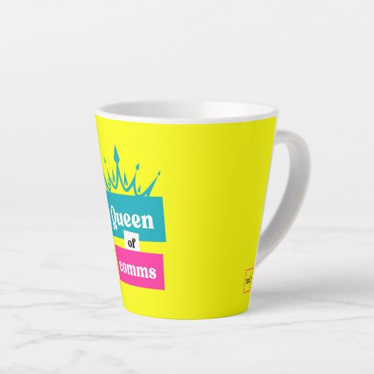 Reine des virgules latte mug (Angle droit)