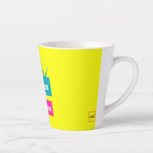 Reine des virgules latte mug (Droite)