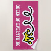 Reine drôle de tout cadeau de serviette de plage (Devant)