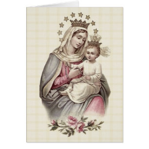 Reine du Ciel Vierge Marie Bébé Jésus