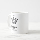Reine du foyer | Tasse à café personnalisée (Devant gauche)