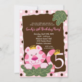 REINE DU JUNGLE 5e anniversaire Invitation (Devant)