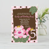 REINE DU JUNGLE 5e anniversaire Invitation (Debout devant)