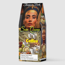 REINE DU SOLEIL. Café, Sac de 12oz, Foncé, Flath
