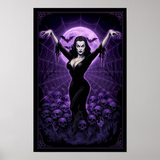 Reine du Web – Affiche gothique de vampire (Devant)