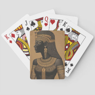 Reine égyptienne. Noir et Or. Jeux de cartes