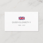Reine Elizabeth 2e Carte de visite (Dos)