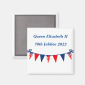 Reine Elizabeth II 70e Jubilé 2022 Magnet (Recto/Verso)