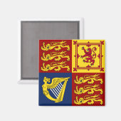 Reine Elizabeth II Royal Standard Magnet (Recto/Verso)