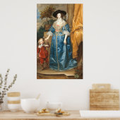 Reine Henrietta Maria - van Dyck Poster d'art (Cuisine)