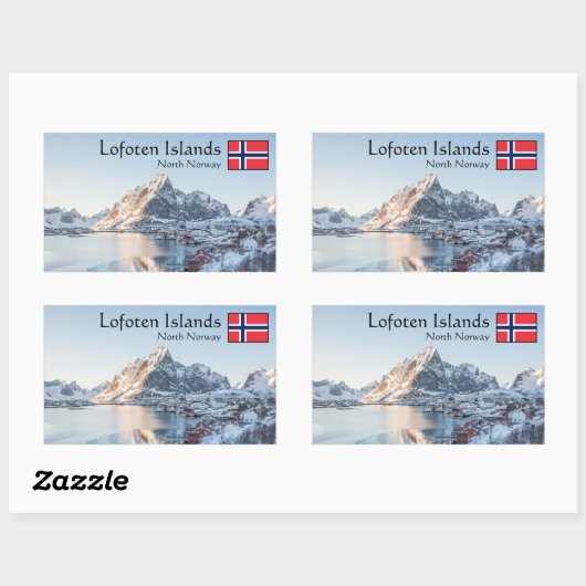 Reine Lofoten Noorwegen Rechthoekige Sticker (Vel)