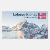 Reine Lofoten Noorwegen Rechthoekige Sticker (Voorkant)