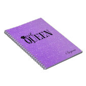 REINE MALÉFIQUE Journal de notes paillettes violet (Côté Droit)