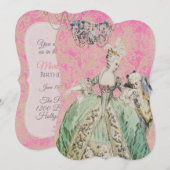 Reine Marie Antoinette - Invitations / RSVP (Devant / Derrière)