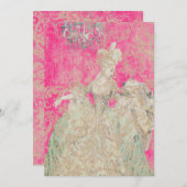 Reine Marie Antoinette - Invitations / RSVP (Devant / Derrière)
