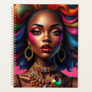 Reine noire mélanine sista filles à la peau brune