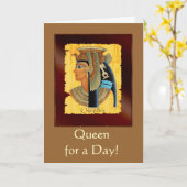 "Reine pour une journée !" Cartes de fête des mère (Fleur jaune)