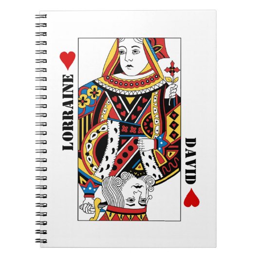 Reine + Roi de journal de couples de carte de jeu (Devant)