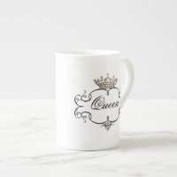 "Reine" Tiara China Mugs