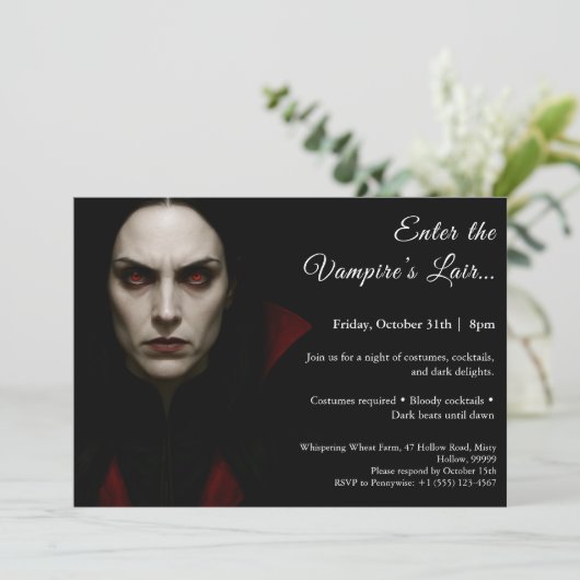 Reine Vampire - Invitation de la fête costumée d'H (Debout devant)
