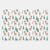 Reiner- en sneeuwwitpapierset van 3 inpakpapier vel (Voorkant)