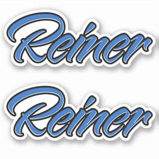 Reiner Name blue Aufkleber Sticker Stickerset (Voorkant)