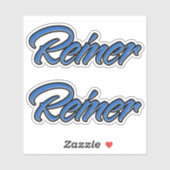 Reiner Name blue Aufkleber Sticker Stickerset (Vel)