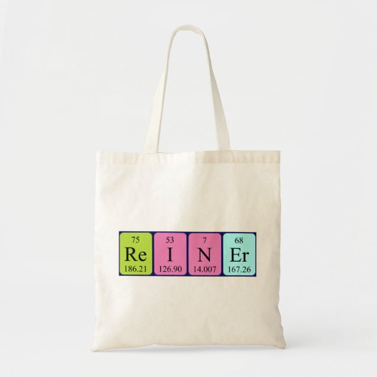 Reiner periodieke table name canvas tas (Voorkant)
