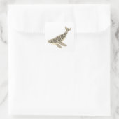 Reinig de oceaan vierkante sticker (Tas)