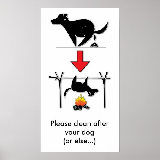 Reinig je hond. GEEN DOG POOP alsjeblieft. -POSTER Poster (Voorkant)