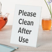 Reinig na gebruik het wit reclamebord met voetstuk (Insitu)