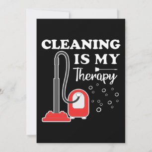Reiniging is een therapie met een portier schoonma bedankkaart