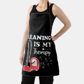 Reiniging is een therapie met een portier schoonma schort (Insitu)