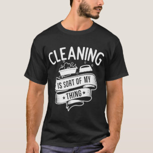 Reiniging van de schoonmaakservice is een soort va t-shirt