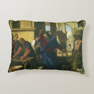 Reiniging van de Tempel door Jezus Christus Accent Kussen