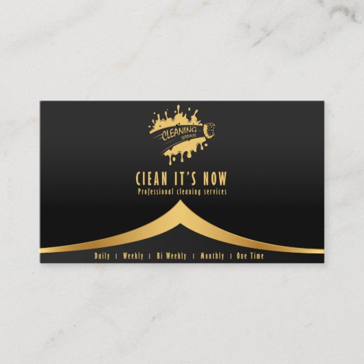 reiniging van dienstmeisjes in de vorm van goud en visitekaartje (Voorkant)