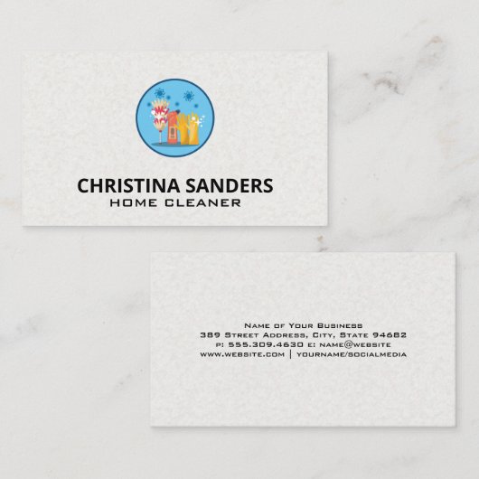 Reinigingsapparatuur | Schoonmaakdiensten Visitekaartje (Voorkant / Achterkant)