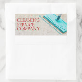 Reinigingsdienst Rechthoekige Sticker (Tas)