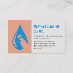 Reinigingsdiensten Logo voor het reinigen van wa Visitekaartje