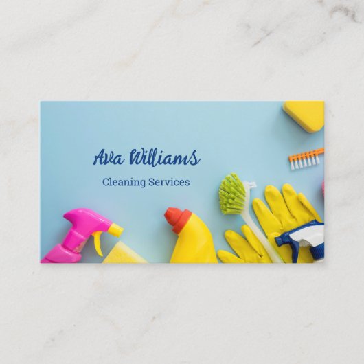 Reinigingsdiensten Visitekaartje (Voorkant)